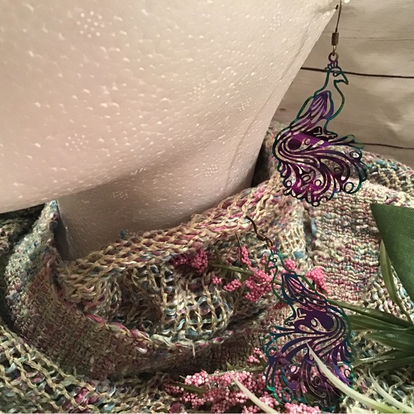 Peacock Earrings - Picture 7 of 8